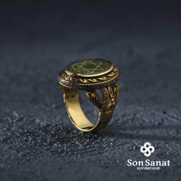 Hazreti Süleyman Mührü Kadın Gümüş Yüzük