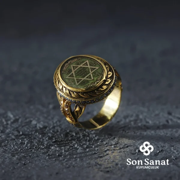 Hazreti Süleyman Mührü Kadın Gümüş Yüzük