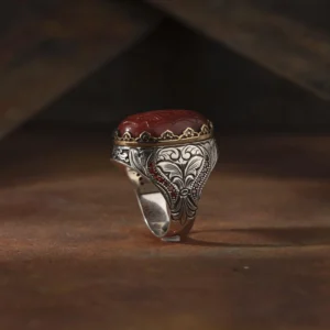 image_1950-815.webp Kahverengi Akik Taşı Koruma Ayeti Yazılı Yüzük