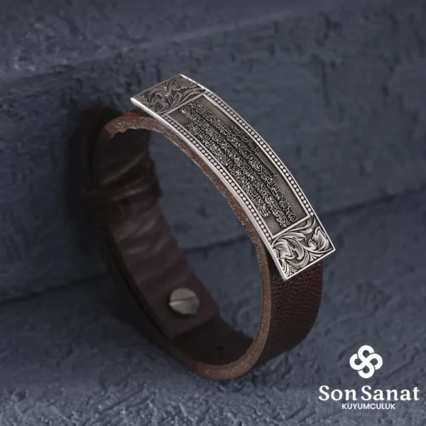 Kahverengi Ayeteli Kürsi Bileklik