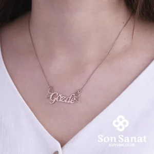 Kanatlı İsimli Gümüş Kolye