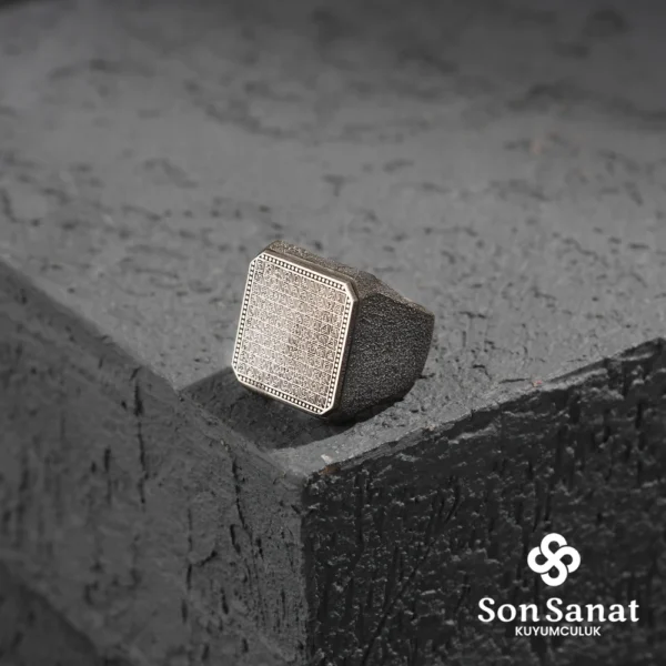 Kare Kufi Esmaül Hüsna Gümüş YÜzük