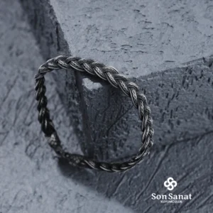 Kazaziye Balık Sırtı Örgü Bileklik