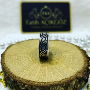 1-102.webp 8 mm Lazer İşleme Gümüş Alyans