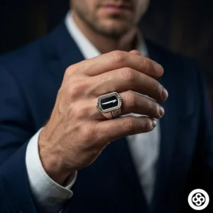 Elifli Çift Dönme Gümüş Yüzük Modeli