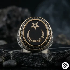 Oval Gravür Gümüş İsimli Yüzük