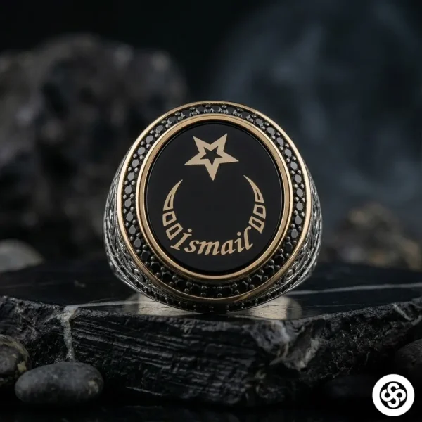 Oval Gravür Gümüş İsimli Yüzük