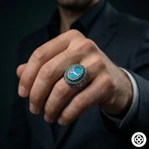 Arapça Harfli İsimli Gümüş Yüzük Modeli