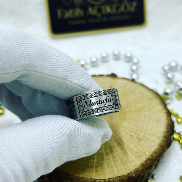 4 İsimli Gümüş Alyans