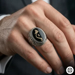 1 Hiç Modeli Oval Gümüş Yüzük