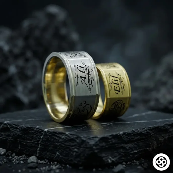 10 mm Altıgen Gümüş Çift Alyans