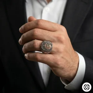 Mineli Devlet Arması Gümüş Yüzük