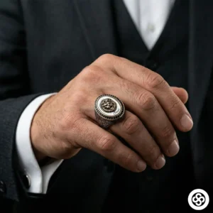 Kalemli Aslan Gümüş Yüzük