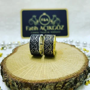 10 mm Özelleştirilebilir Gümüş Alyans Set