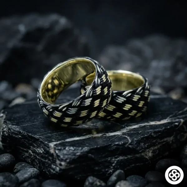 24 Telli Astarlı Gümüş Çift Alyans