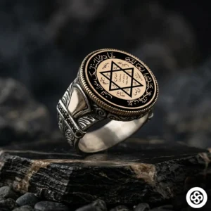 3 Süleyman Mührü Gümüş Yüzük