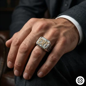 İtalik Mineli İsimli Gümüş Yüzük