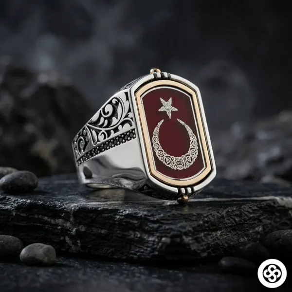 Elifli Çift Dönme Gümüş Yüzük Modeli