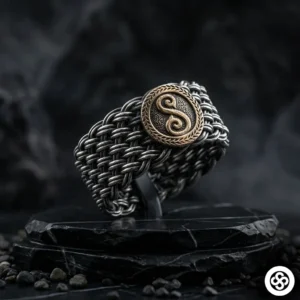 Harfli Örgü Gümüş Yüzük