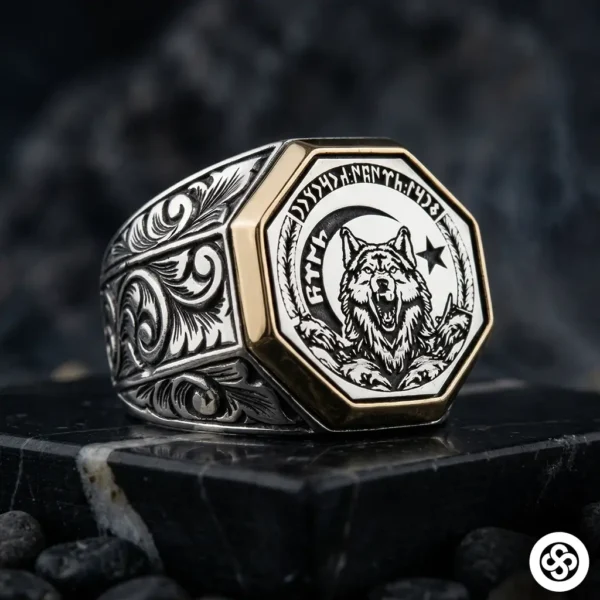 Uluyan Kurt Gümüş Yüzük Modeli