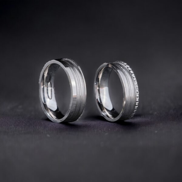 Nokta Gümüş Çift Alyans