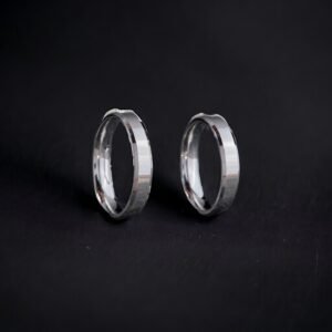 Düz Gümüş Çift Alyans