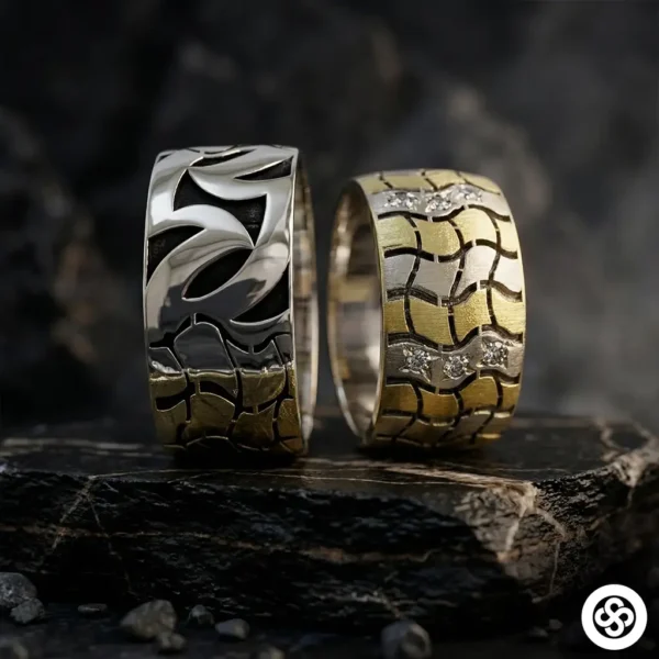 Eşli Gümüş Alyans Set