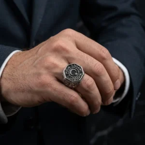 u (1) 16 Türk Devleti ve Ay Yıldız Gümüş Yüzük Modeli